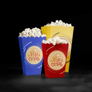 Colorful Popcorn Boxes for Snacks & Parties