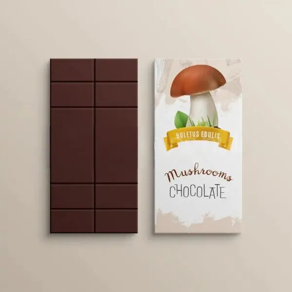 Custom Mushroom Chocolate Bar Packaging