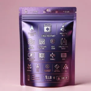 Custom Child Resistant Mylar Bags